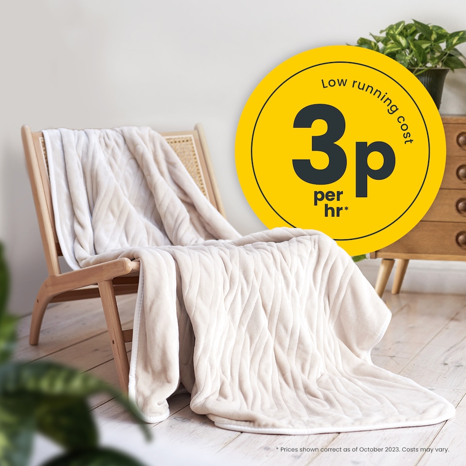 image 1 of Cosi Home Heated Blanket - Cream