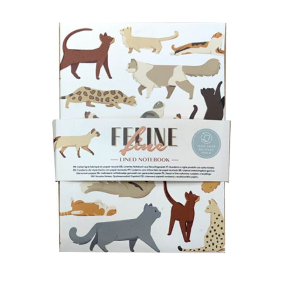 Feline Fine Cats Recycled Paper A5 Notebook