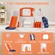 image 3 of AIYAPLAY 7 in 1 Toddler Slide Set, Frog Theme Playset with Basketball Hoop | Orange | Orange & White | 176L x 150W x 94H cm