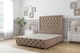 image 1 of Sloomy Vienna Mink Plush Divan Bed Base 2 Drawers Foot-End With 26 Inch Strutted Headboard & 12 Inch Matching Footboard | Brown | Mink | Small Double | 1