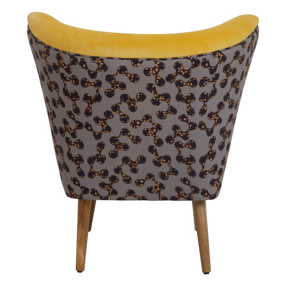 image 1 of Interiors by Premier Cefena Yellow Print Chair Yellow
