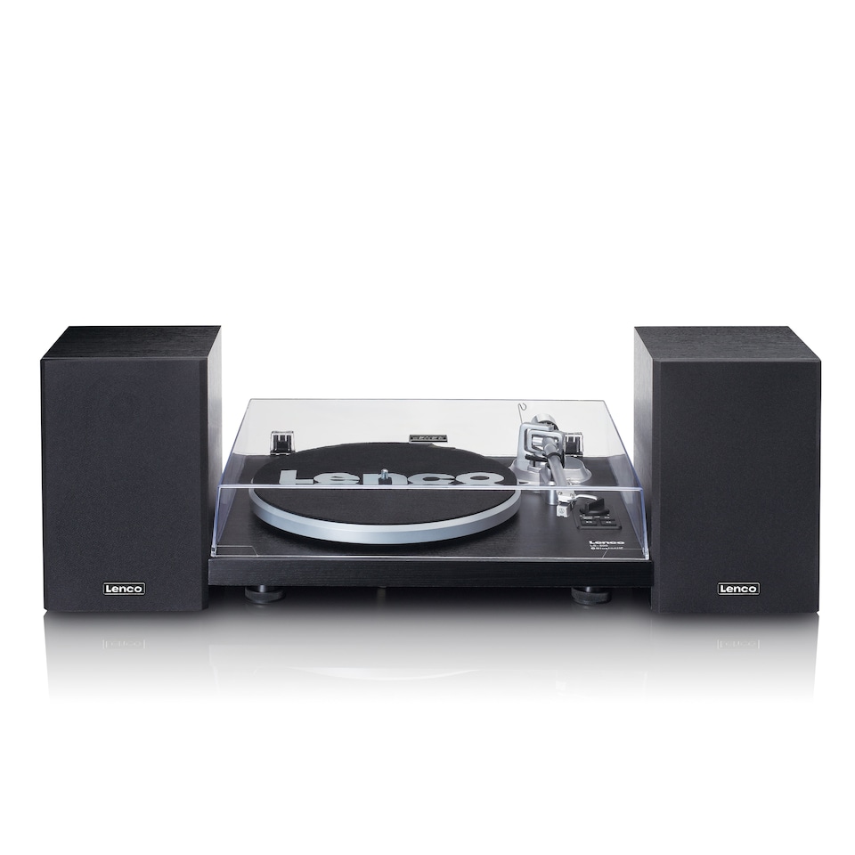 image 1 of LENCO LS-500BK - Record player with built-in amplifier and Bluetooth plus 2 external speakers - Black