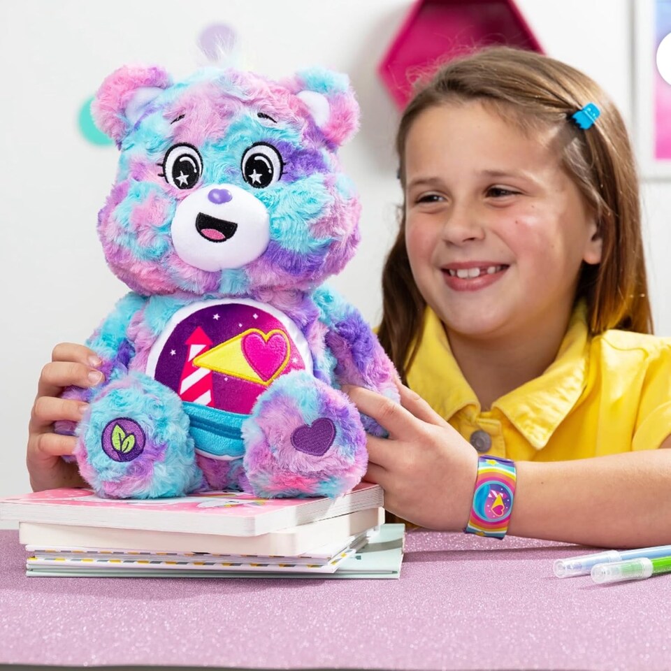 image 1 of Care Bears 35cm Colour Splash Loveshine Bear
