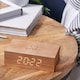 image 3 of Gingko Design Flip Cilck Clock Natural Cherry