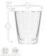image 1 of Rink Drink Double-Walled Glasses Set - 200ml - Pack of 6 | Clear | Clear