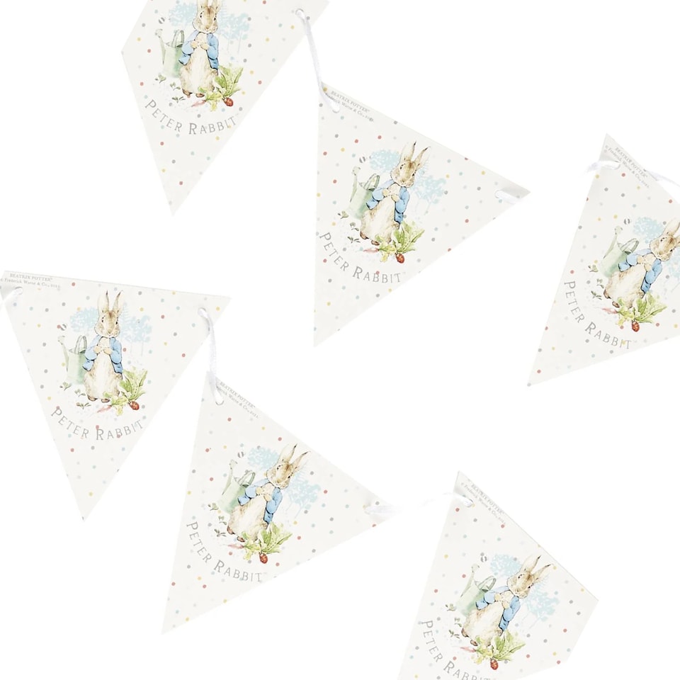 image 1 of Peter Rabbit Classic Bunting | White | Cream/Multicoloured | 1