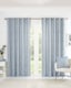 image 1 of Sade - Fully Lined Floral Curtains - Eyelet - Polycotton (Blue, 46'' x 72'' - 117cm x 183cm (Pair))