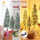 image 8 of COSTWAY 3 FT/ 4 FT/ 5FT Artificial Xmas Tree Set of 3 Snowy Christmas Tree LED Lights