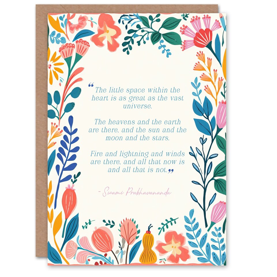 image 1 of Hinduism Within the Heart Swami Prabhavananda Quote Spiritual Birthday Card