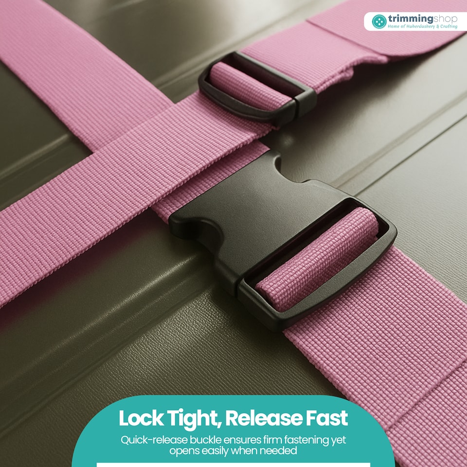 image 1 of Strong Adjustable Luggage Strap with Buckle - Pack of 4