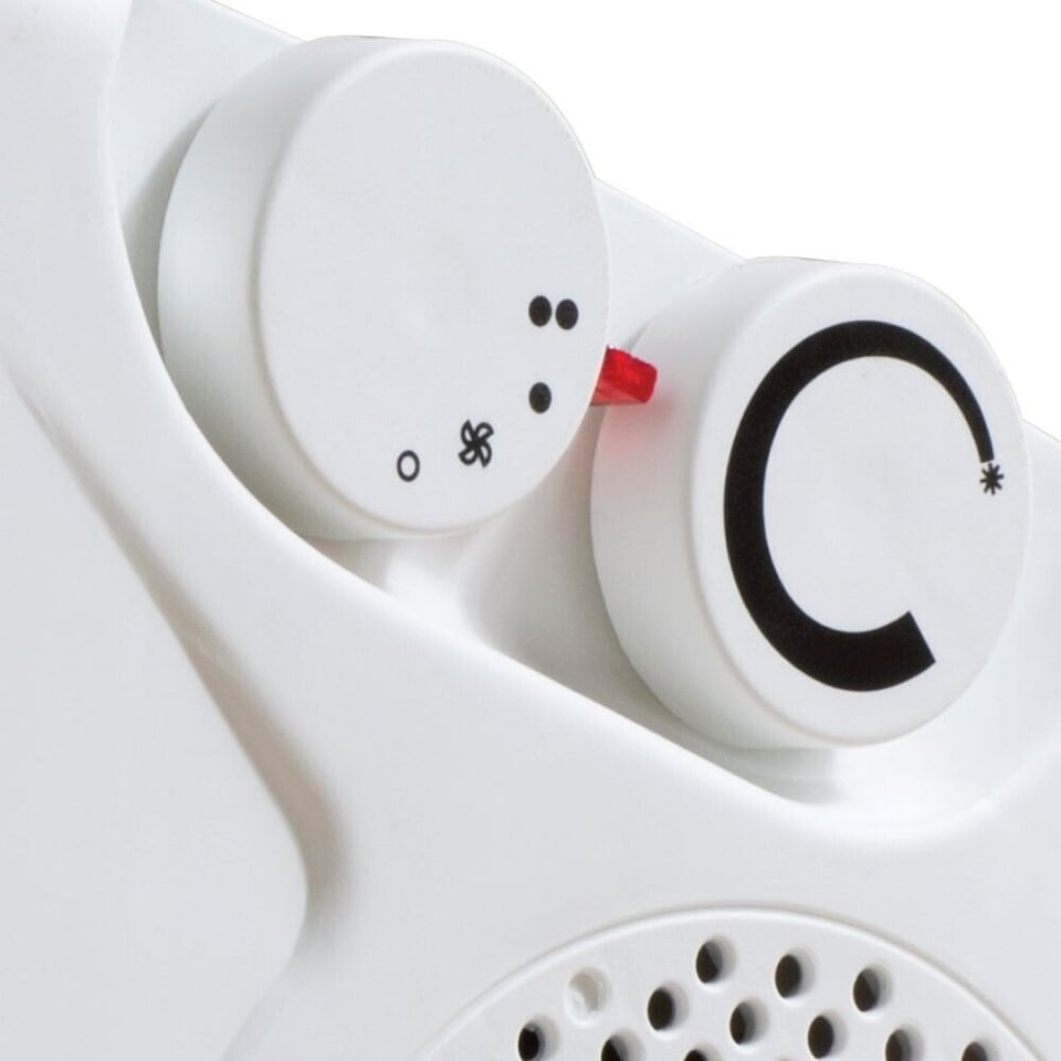 image 1 of Daewoo Portable 2kW Electric Fan Heater with Thermostat & Cool Fan Mode Compact