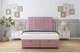 image 1 of Sloomy Kingsley Pink Plush Ottoman Bed With Mattress With 26" Strutted Headboard 5' King