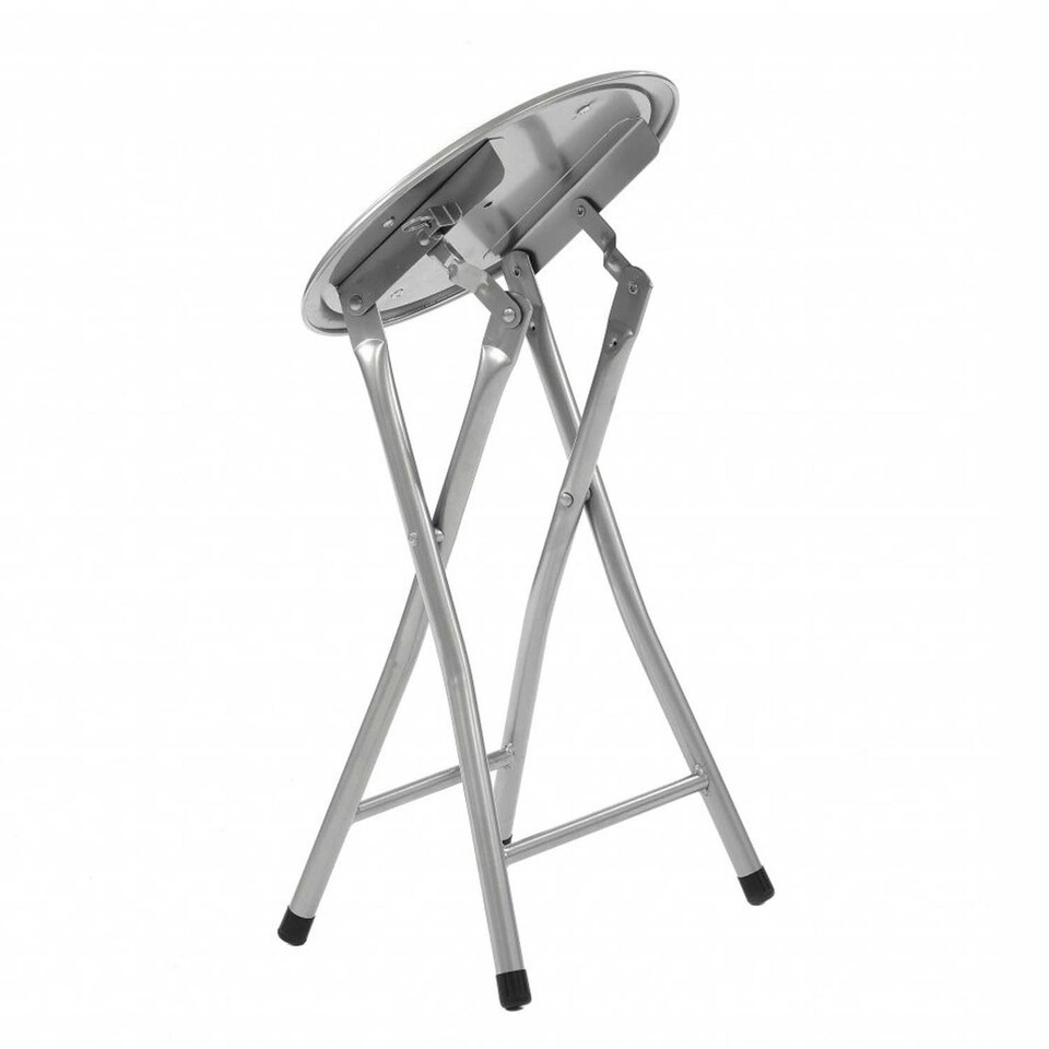 image 1 of Oypla White Padded Folding Breakfast Kitchen Bar Stool Seat