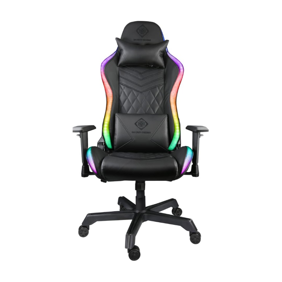 image 1 of Deltaco Gaming DC410 RGB Gaming Chair with RGB Lighting - Black