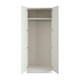 image 2 of J-Pull Handleless White Double Wardrobe with Single Rail White