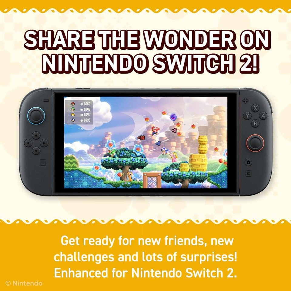 image 1 of Super Mario Bros Wonder + Meetup in Bellabel Park Nintendo Switch 2