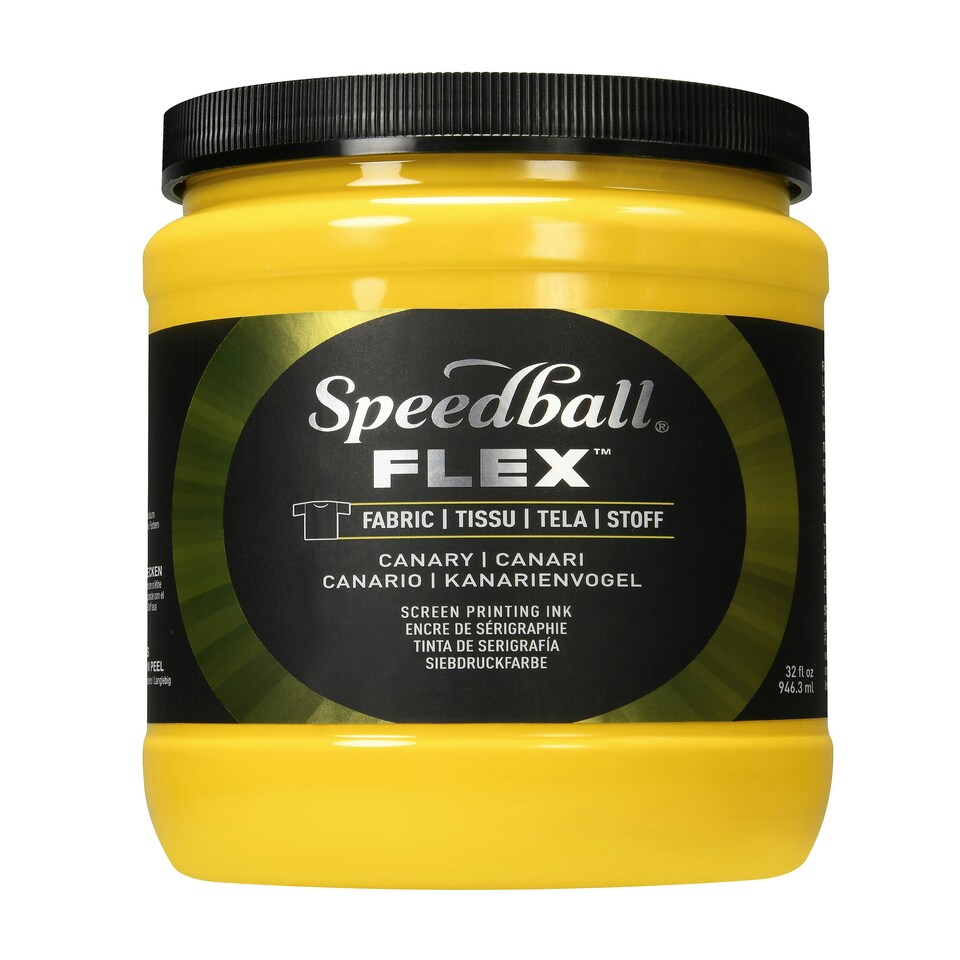 image 1 of Speedball Flex Screen Printing Fabric Ink, Canary, 32oz