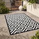 image 6 of The Rugs Outdoor Indoor Diamond Garden Patio Rug Weather Resistant Jet Washable | 100