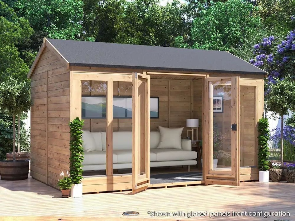 image 1 of Dunster House Summerhouse 3.6m x 2.4m (12' x 8') Reverse Apex, Pressure Treated, Superfelt, RagePanda