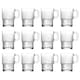 image 1 of LAV Helen Stacking Glass Coffee Cups - 270ml - Pack of 12