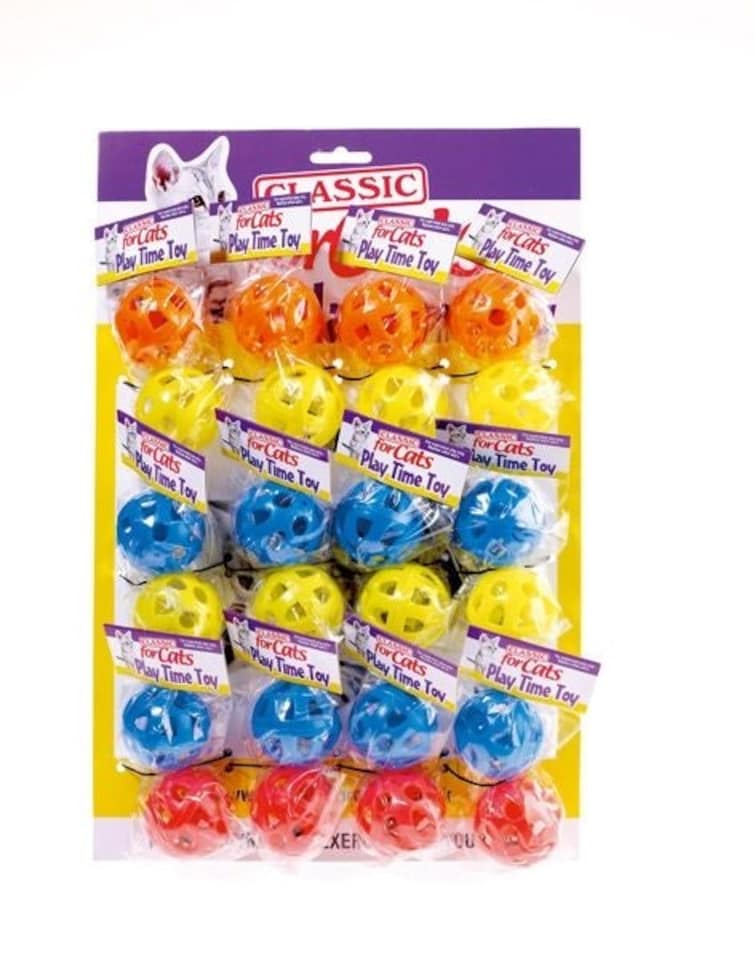 Classic Plastic Lattice Play Balls 2pc 50mm - Pack of 12