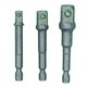 image 6 of 3pc Allen Hex Socket Driver Set 1/4" 3/8" 1/2" Power Shank Adaptor Adapter AT706