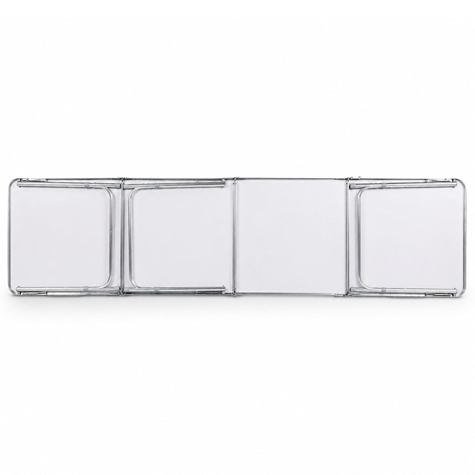 image 1 of 8ft Folding Outdoor Camping Kitchen Extending Work Top Table | White
