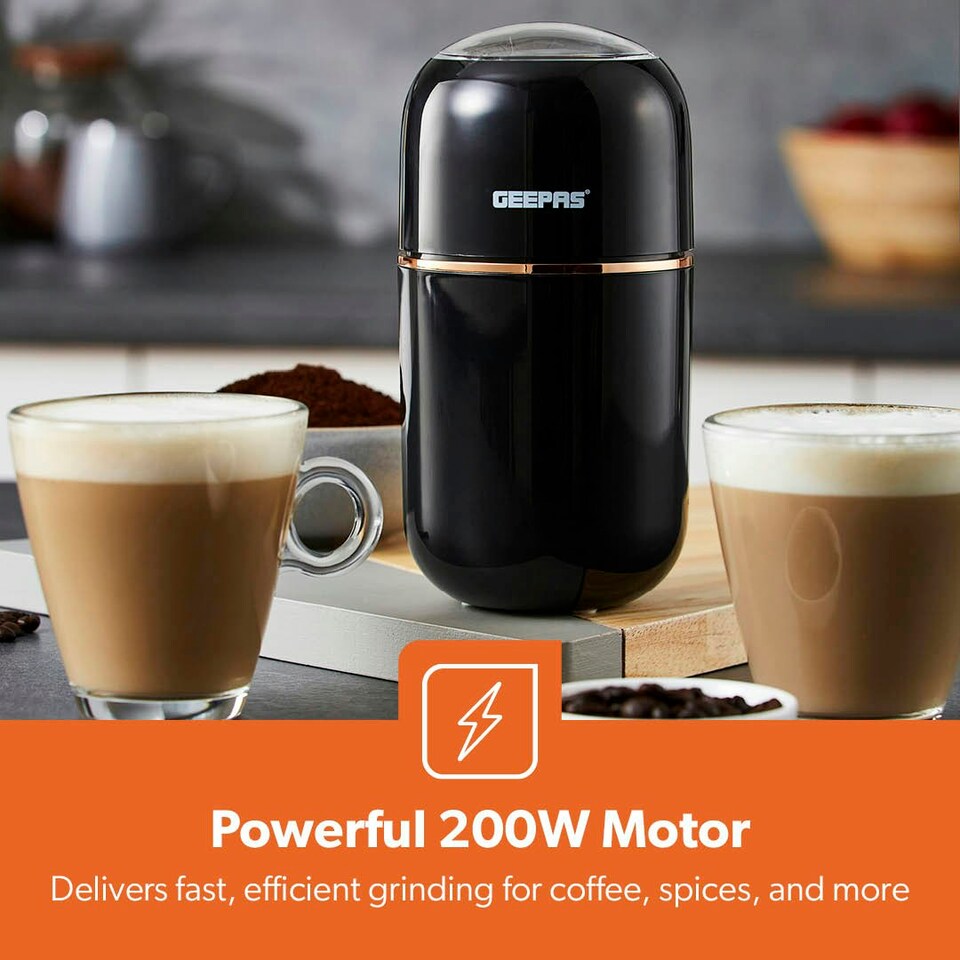 image 1 of GEEPAS Coffee Grinder 80 g, Capacity Stainless Steel Bowl & Double Blades