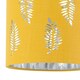 image 5 of First Choice Lighting Set of 2 Chrome Touch Operated Table Lamps with Ochre Mustard Fern Shades Chrome | Yellow