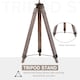 image 4 of HOMCOM Industrial Tripod Floor Lamp, Nautical Searchlight with Adjustable Height, Wood Legs, E14 Lamp Base for Living Room, Bedroom, Grey and Bronze