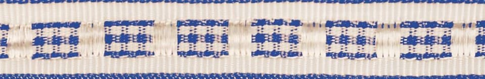 Berisfords Royal 12mm Gingham Ruffle Ribbon for Dressmaking - per metre