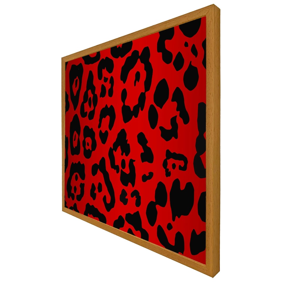 image 1 of Red leopard print (Picture Frame) White | XS