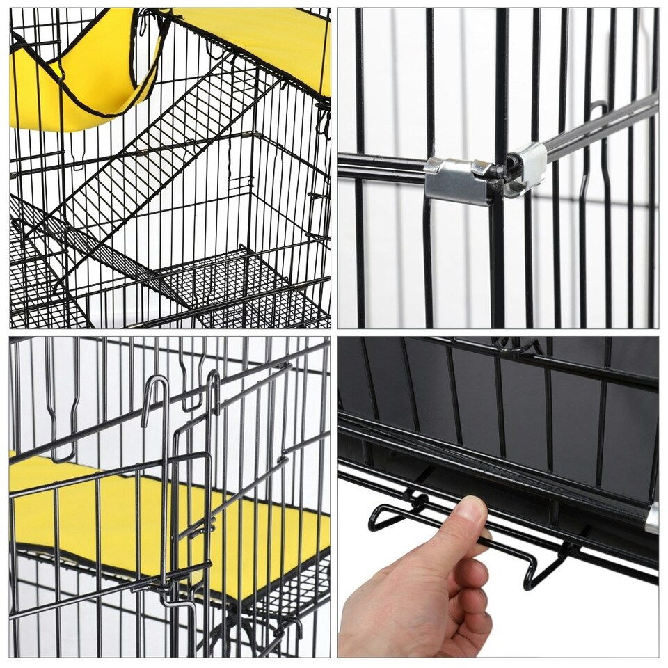 image 1 of Yaheetech 123 cm Tall Rolling Cat Cage on Wheels