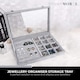 image 2 of Jewellery Box Storage Organiser 12 Grid Earrings Rings Display Case Sasha Morel