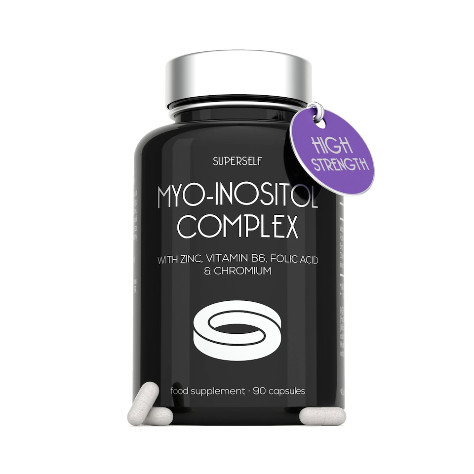 image 1 of SuperSelf Myo-Inositol Complex 2000mg with Zinc, Folic Acid, Vitamin B6 & Chromium 90 Vegan Capsules