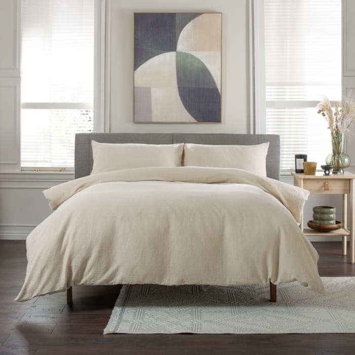 Mottle Textured Cotton Duvet Set