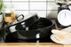 image 2 of Carvara Black Enamel Large Casserole Dish | Grey