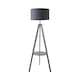 image 7 of ValueLights Morrigan Charcoal Shade Grey Wood Tripod Floor Lamp | Grey