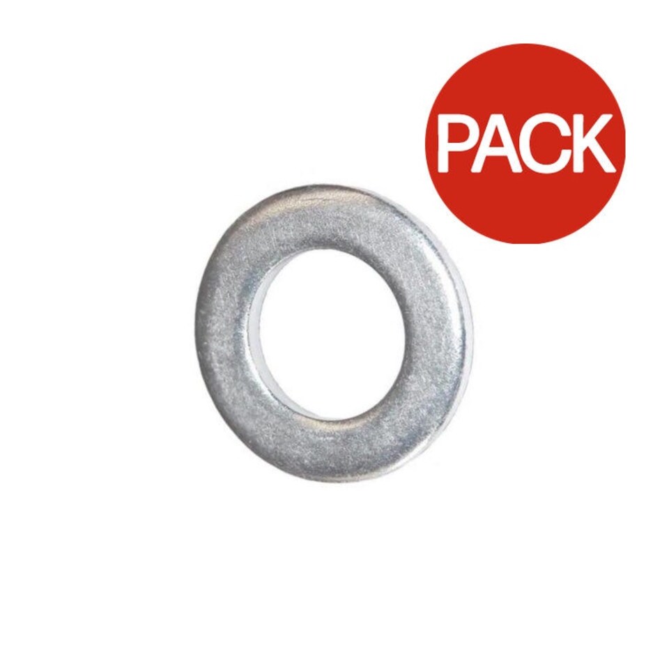Securfix Zinc Plated Washers (Pack of 100) - Silver - 12mm