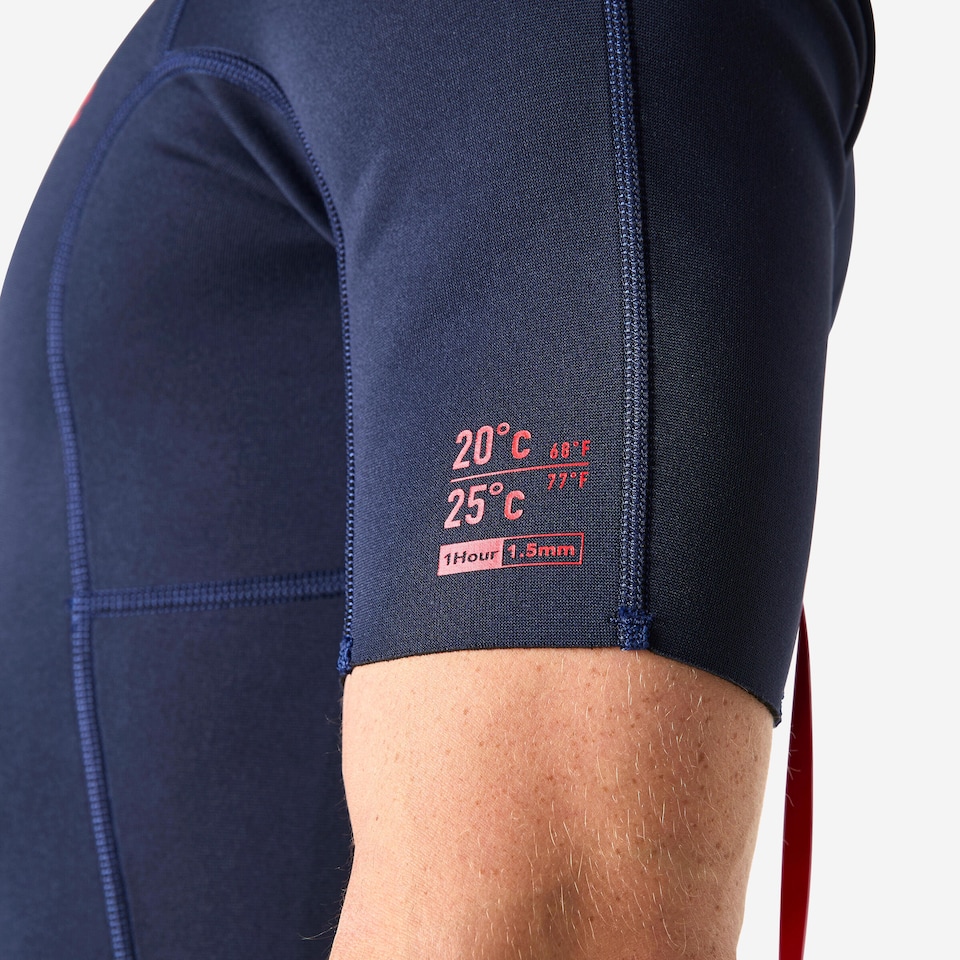 image 1 of Decathlon 100 Men’s 1.5mm Neoprene Shorty Surfing Wetsuit