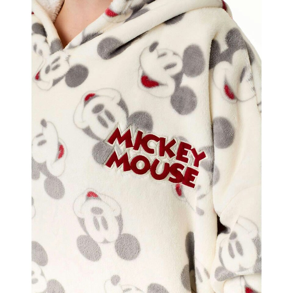 image 1 of Disney Womens/Ladies Mickey Mouse Hoodie Blanket - Beige - One Size