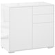 image 1 of HOMCOM High Gloss Frame Sideboard, Side Cabinet, Push-Open Design with 2 Drawer for Living Room, Bedroom, White