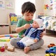 image 3 of BiBi Doll 20" Navy Baby Doll Boy with Blue Coat Outfit, Sounds & Dummy Toy