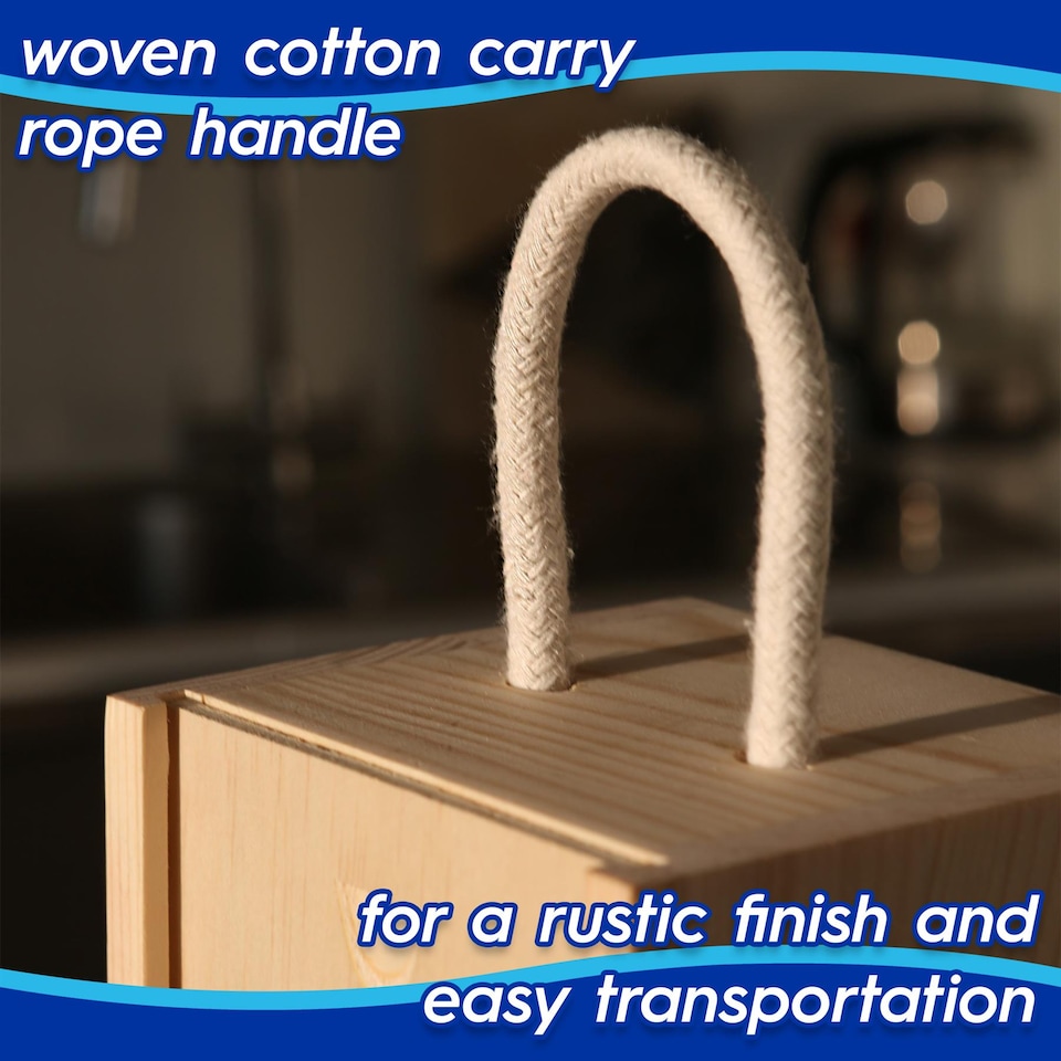 image 1 of Harbour Housewares Wooden Champagne Wine Box - Single Bottle - Natural