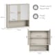 image 9 of Vonhaus Victoria Stone Bathroom Mirror Cabinet Wall Mounted