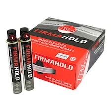 Timco - FirmaHold Collated Clipped Head Nails & Fuel Cells - Trade Pack - Plain Shank - Hot Dipped Galvanised (Size 3.1 x 90/2CFC - 2200 Pieces)
