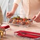 image 3 of Glass Cooking Baking Roasting Oven Serving Tray Rectangular | Clear | Clear | Rectangular with Handles | 1