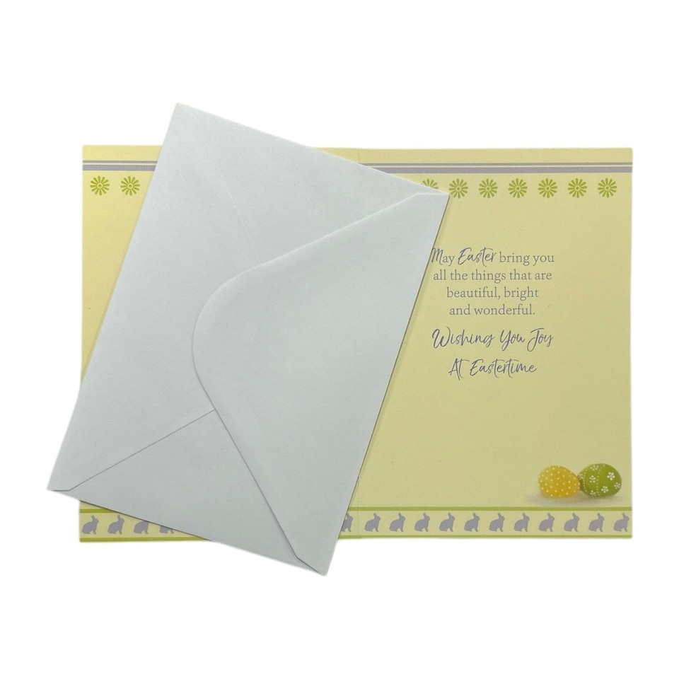 image 1 of From All The Family Bucket of Flowers And Eggs Design Easter Card