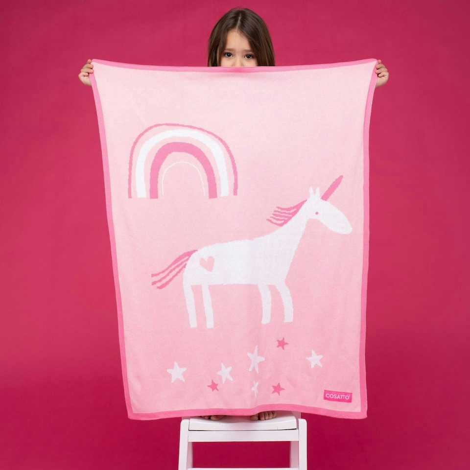 image 1 of Cosatto Unicorn Land Blanket Pink