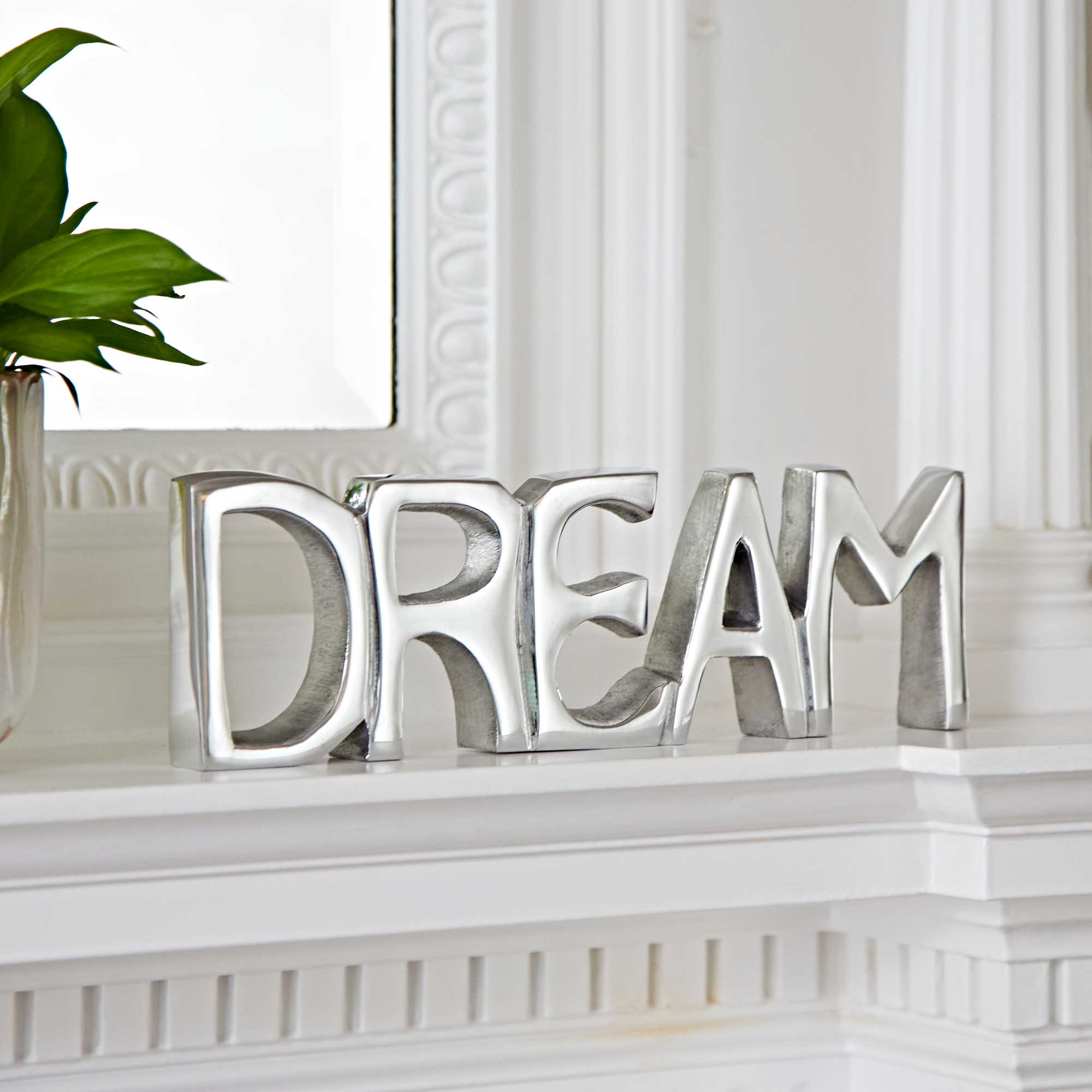 Paper High Reclaimed Metal Dream Sign in Silver
